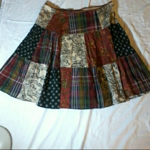 American Living Patchwork Style Flare Skirt (14)